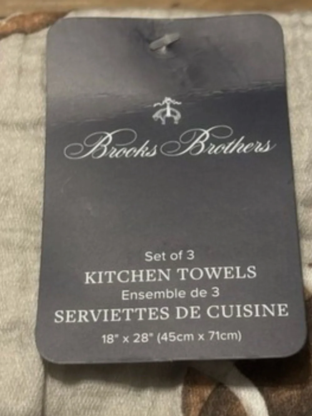 🆕 Brooks Brothers Football Kitchen Towels 3 Pack